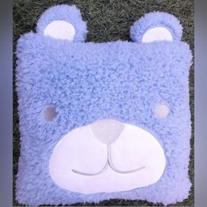 Blue bear cushion pillow
